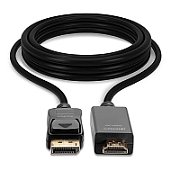 Cablu Lindy 1m DisplayPort la HDMI 4K30Hz, rezolutie maxima  3840x2160@ 30Hz 4:4:4 8bit, latime de banda suportata 10.2Gbps_1