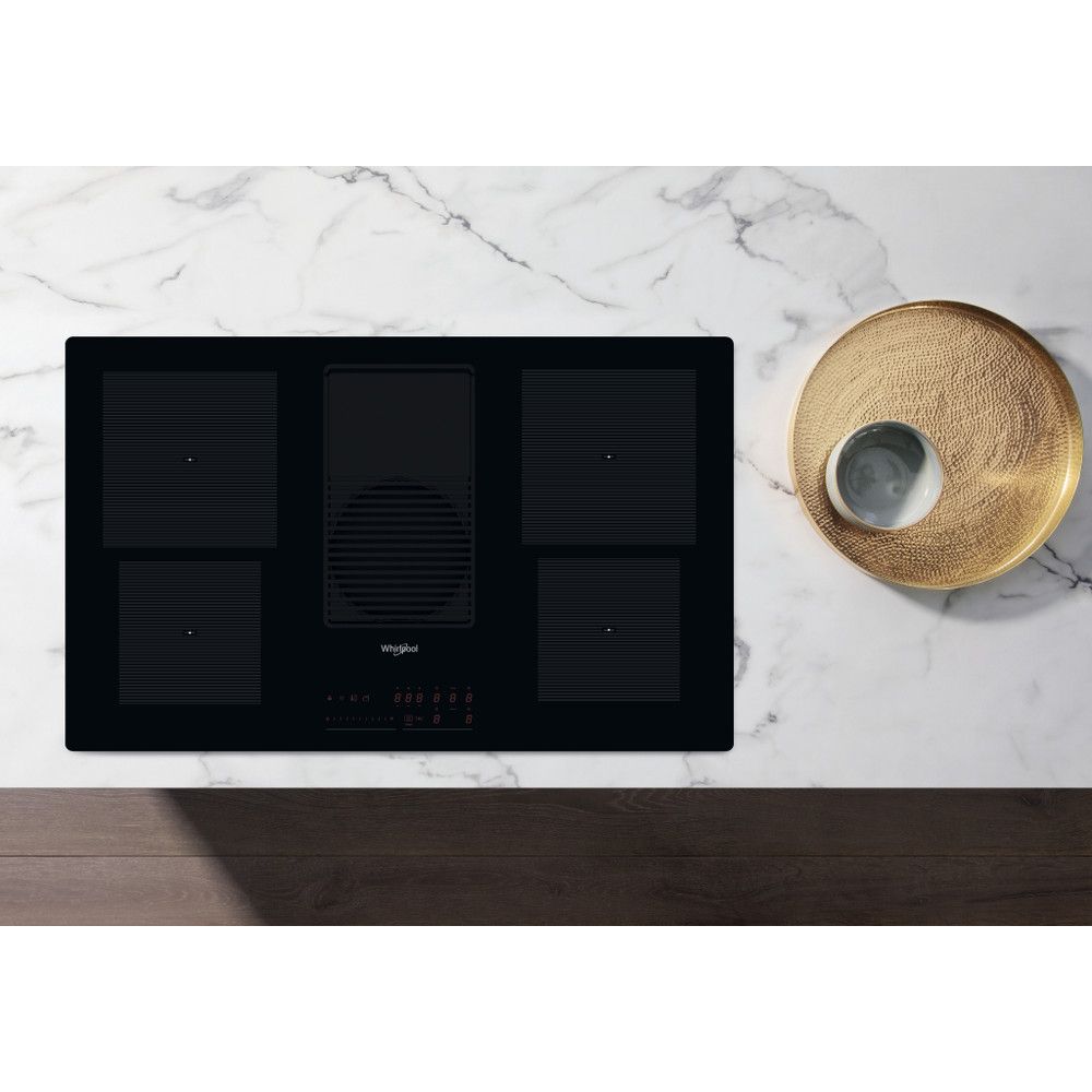 Whirlpool Black | Electronic | A | 4 | WVH 92 K/1 | Induction hob with built-in hood_2