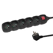 Esperanza ELK214K Power strip 5GN/1 5M Black_1