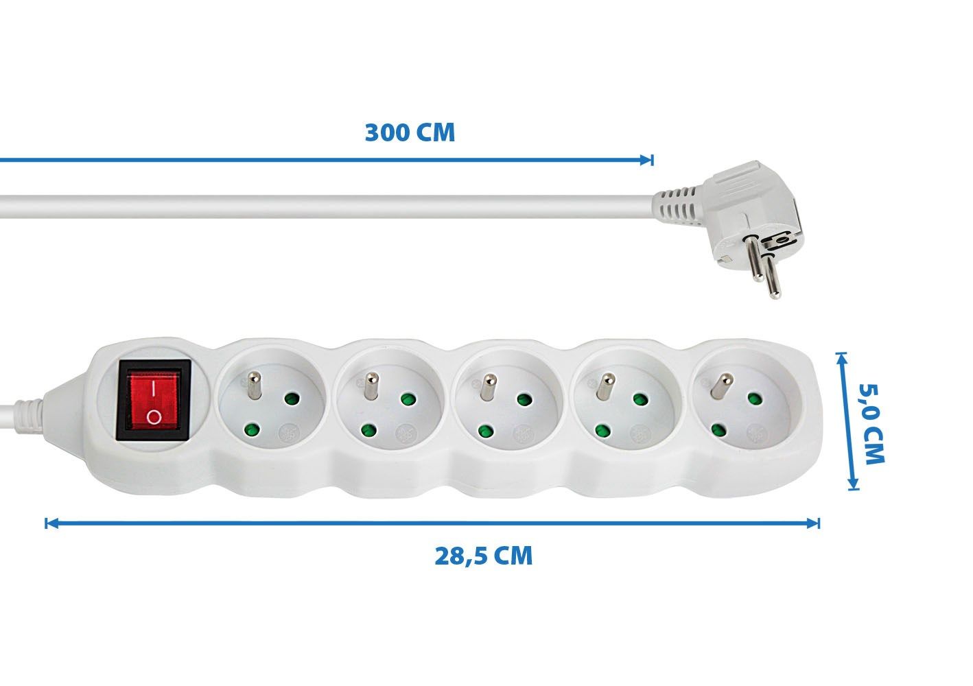 Esperanza ELK215W Power strip 5GN/3M White_2