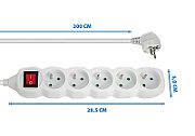 Esperanza ELK215W Power strip 5GN/3M White_2