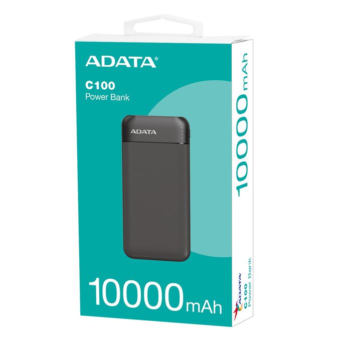 POWER BANK USB 10000MAH BLACK/PC100-14BK ADATA_3