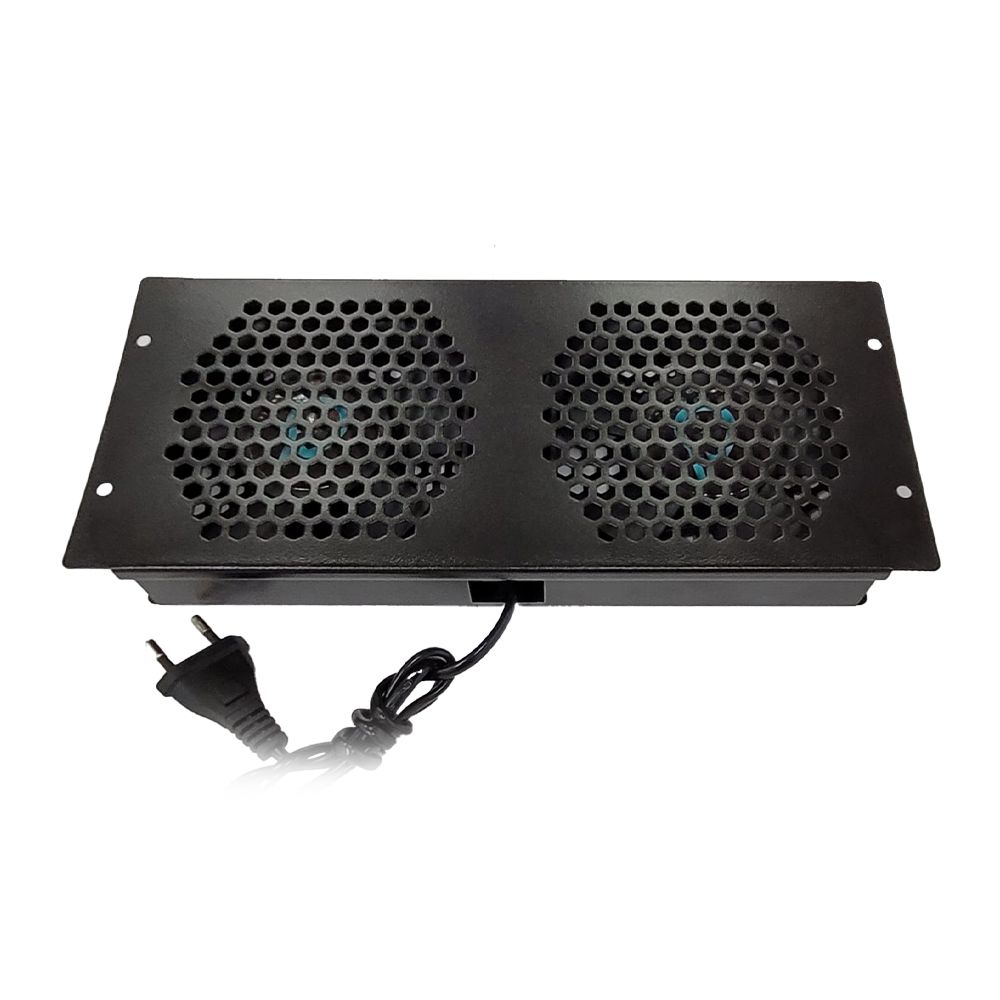 UNITATE RACIRE SPACER, 1U pentru rack 19 , 2 x ventilatoare, 120mm, 2300rpm, 30dBA, flux aer 69cfm, cablu 0.7m, black  SPFC-CW-2F-02  (timbru verde 11 lei)