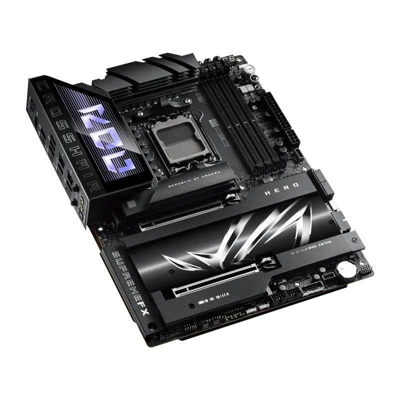 Placa de Baza ASUS ROG CROSSHAIR X870E HERO AM5, 4x DDR5, 1x HDMI 2x Type-C, 2x PCIE 5.0 x16 4x PCIE 4.0 x16, 5x M.2, WIFI7, 4x SATA 6GB/s, ATX_3