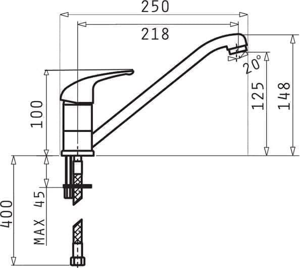 PYRAMIS ASALIA kitchen mixer 090921301 grey concrete_3