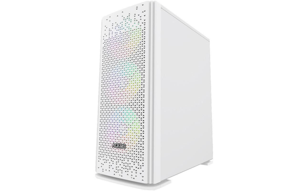 Carcasa AQIRYS Gacrux RGB Mid Tower ARGB ALB, Tempered Glass, Sloturi Expansiune 7, Drive Bays: 2x3.5