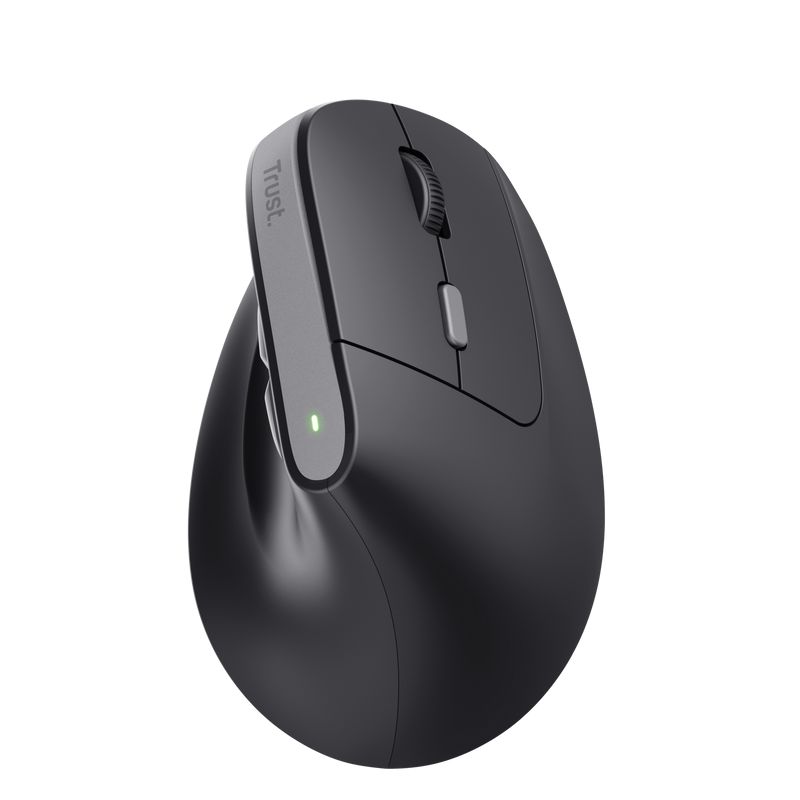 Mouse ergonomic fara fir Trust Bayo II, rezolutie maxima 2400 DPI, 6 butoane, interfata USB-C,  2.4GHz, negru_2