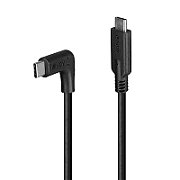 Cablu Lindy USB C 3.2 90° Right angle, lungime 1m, putere maxima 60W, latime de banda suportata 10 Gbps, negru_1