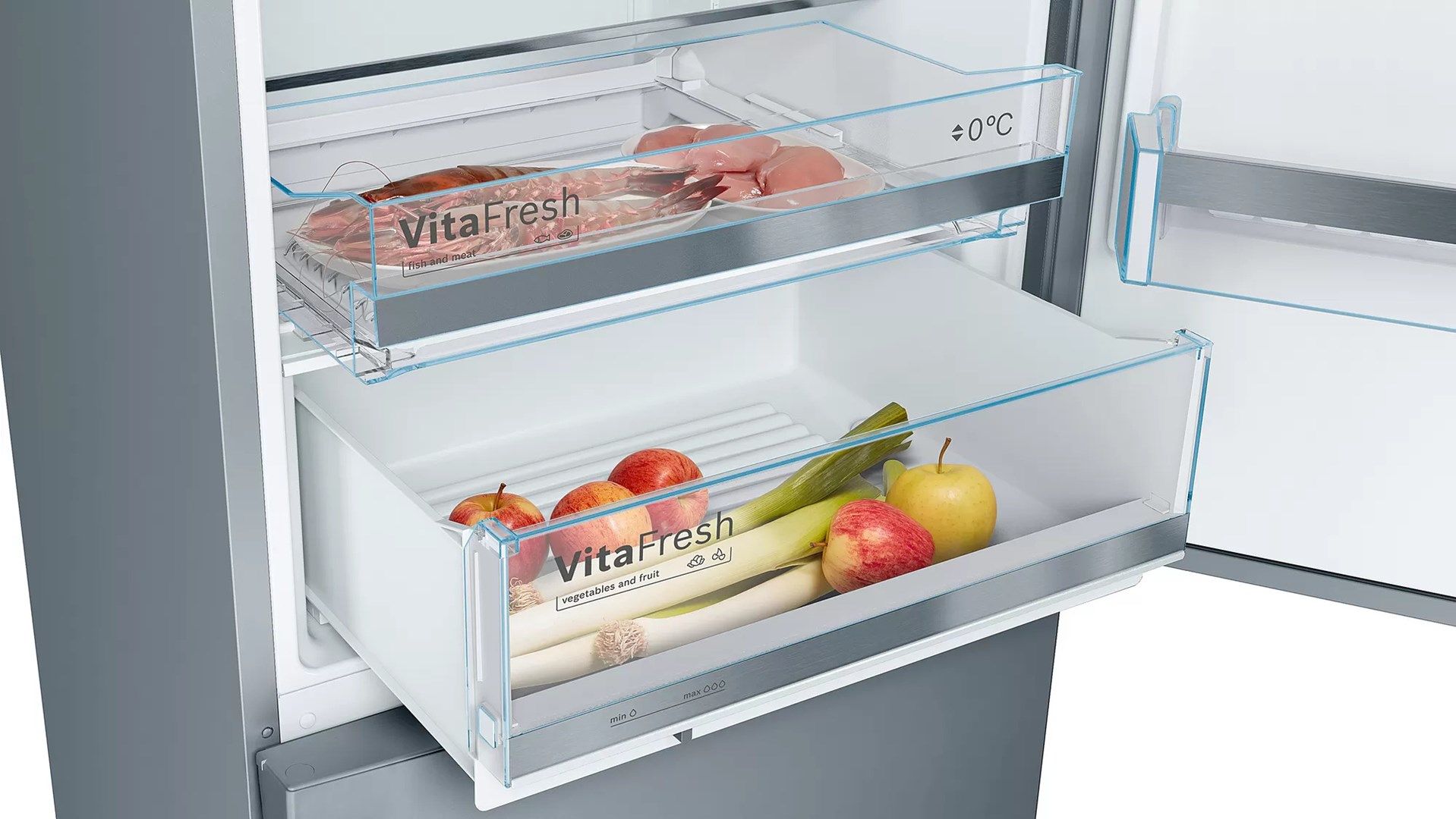 Bosch Serie 6 KGE49AICA fridge-freezer Freestanding 419 L C Stainless steel_5