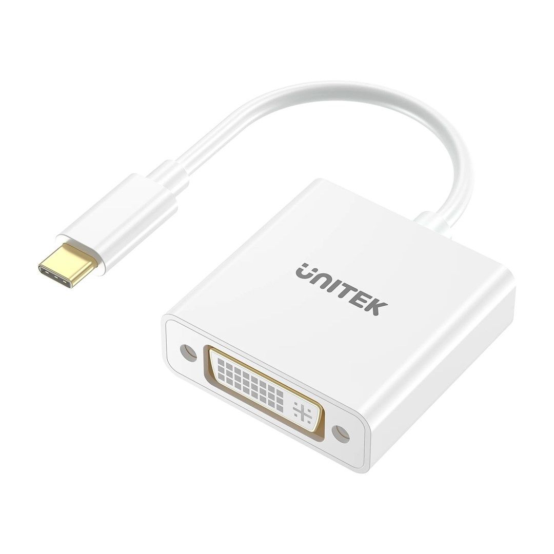 UNITEK ADATPER USB-C - DVI 1080P@60HZ WHT 15CM M/F_2