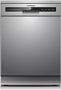 Masina de spalat vase Heinner HDW-FSM60714AXD+++, 14 seturi, 7 programe, clasa de eficienta energetica D, Auto-door opening, control  electronic, display LED, programe:  Auto, Rapid, Intensiv, Universal, Pahare, 90minute, Half load (dual zone), pornire intarziata (1-24h), optiuni: Extra uscare
