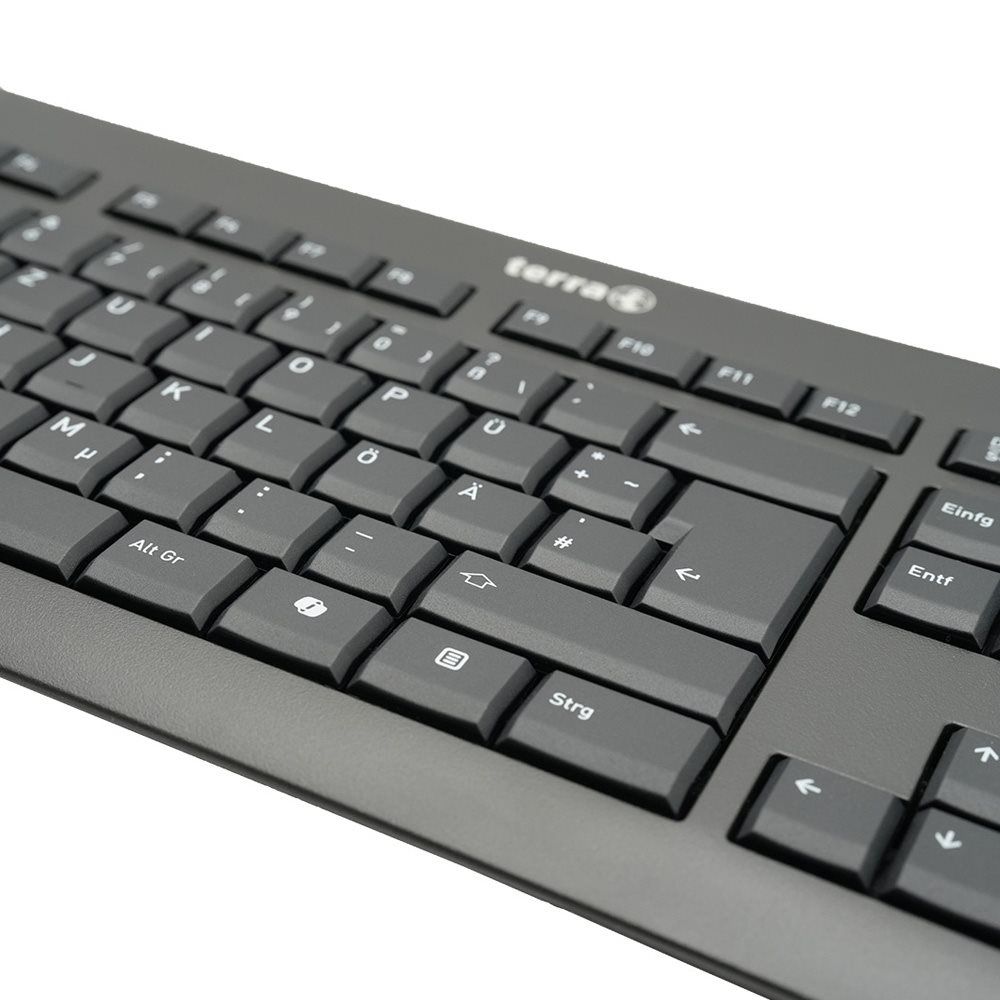 TERRA Keyboard 1500 Corded [DE] USB black Copilot QWERTZ, 105 Tasten, kabelgebunden, 1,80m_2