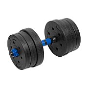 Adjustable bitumen dumbbells with connector 2x10kg REBEL ACTIVE_1