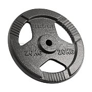 Cast iron weight 20kg  bore 31mm  disc with handles  REBEL ACTIVE_1