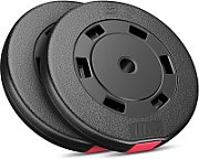 Bituminous Weight Set 2x10kg  31mm bore  disc with handles  REBEL ACTIVE_1