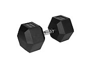 Rubberized cast iron dumbbell HEX 37.5 kg REBEL ACTIVE_1