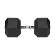 Rubberized cast iron dumbbell HEX 40 kg REBEL ACTIVE_1