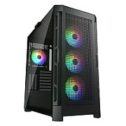 COUGAR | Case Airface Pro RGB Black | PC Case | Mid Tower / Mesh Front Panel / 4 x 120mm ARGB Fan / TG Left Panel / White