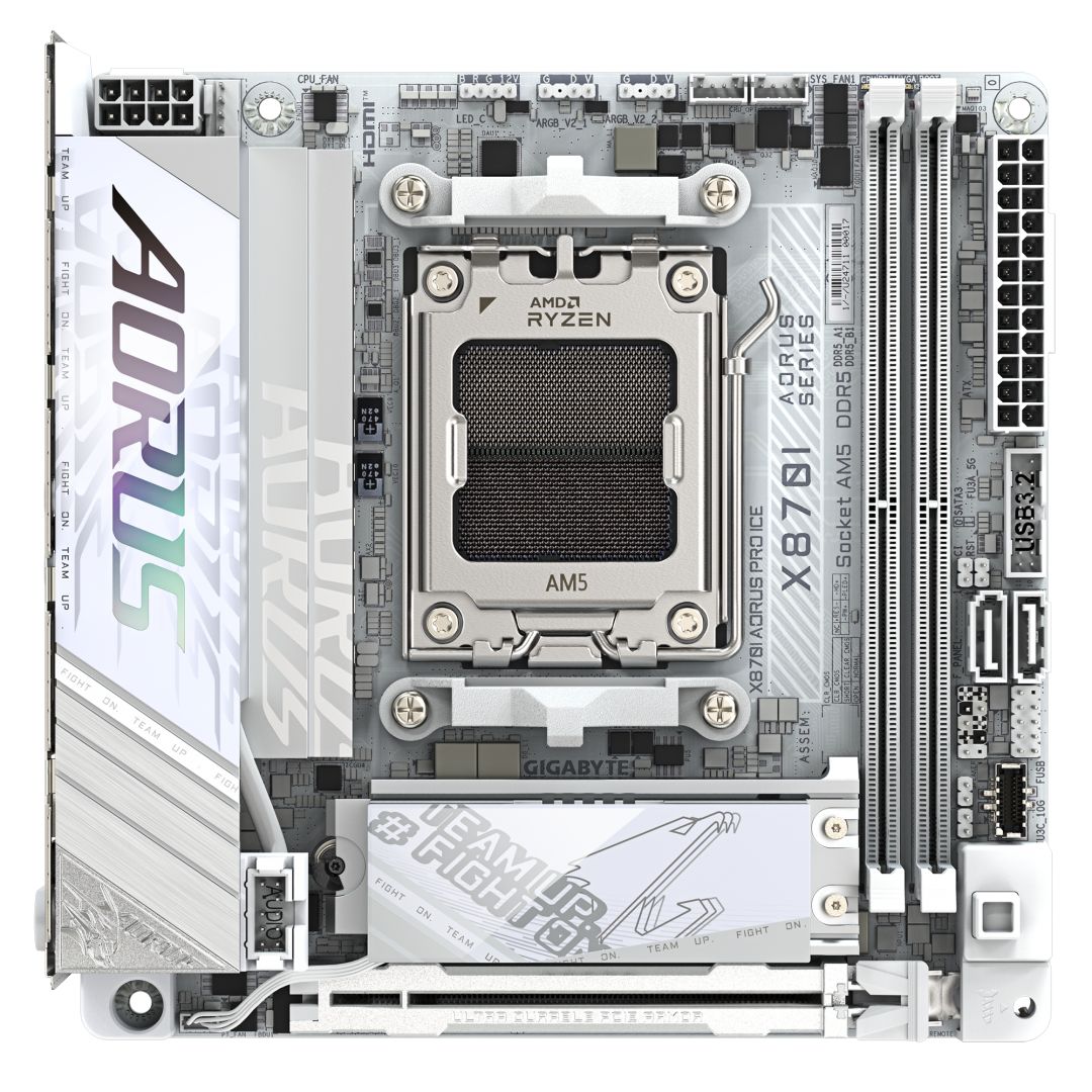 Placa de Baza GIGABYTE X870I AORUS PRO ICE AM5, 2x DDR5, 1x USB4 1x HDMI, 1x PCIE x16, 2x M.2, 2x SATA 6GB/s, mini-ITX_4