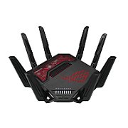 ASUS ROG Rapture GT-BE19000 wireless router Multi-Gigabit Ethernet Tri-band (2.4 GHz / 5 GHz / 6 GHz) Black  Red_1