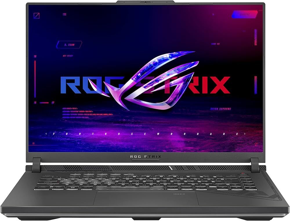 ASUS ROG Strix G16 G614JZR-N4030W i9-14900HX 16.0  2.5K 240Hz IPS-level 500nits AG 16GB DDR5 5600 SSD1TB GeForce RTX 4080 12GB LAN WLAN+BT Cam720pBacklit Keyboard RGB 90WHrs Win11 Eclipse Gray_5