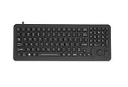 Rugged Keyboard, 101 Keys, Backlit, cursor control, desktop or vehicle-mount, DB9 connector