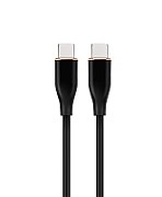 CABLU alimentare si date GEMBIRD, pt. smartphone, USB 2.0 Type-C (T) la USB 2.0 Type-C (T), 60W, 1.5m, protectie silicon, negru,  CC-USB2S-CMCM-1.5M-BK  (timbru verde 0.08 lei)