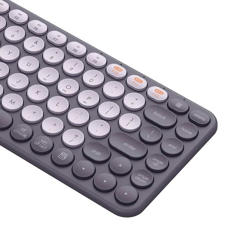 TASTATURA Baseus K01A wireless 2.4 G, Bluetooth 3.0/5.0 conectare 3 dispozitive simultan , necesita 2 baterii AAA, gri, 