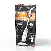 Adler Steam mop | AD 7057 | Power 1300 W | Water tank capacity 0.38 L | White/Grey