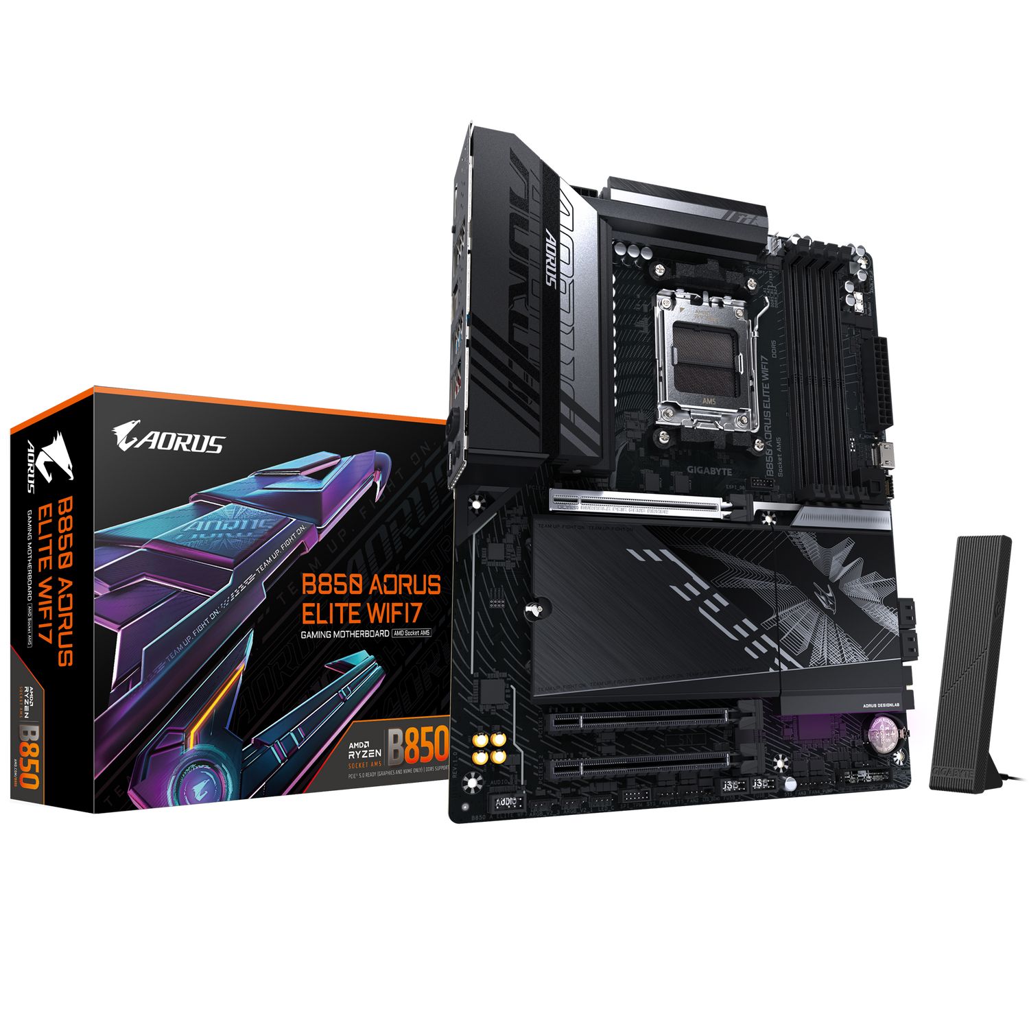 B850 AORUS ELITE WIFI7, AM5, DDR5, Wi-Fi, BT, ATX, Negru_5