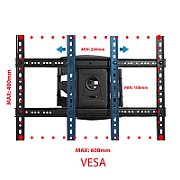 Esperanza ERW021 CRONOS 2.16 m (85 ) TV mount Black_4