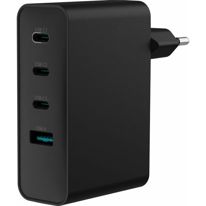 NATEC RIBERA GAN WALL CHARGER 3X USB-C + 1X USB-A 100W BLACK