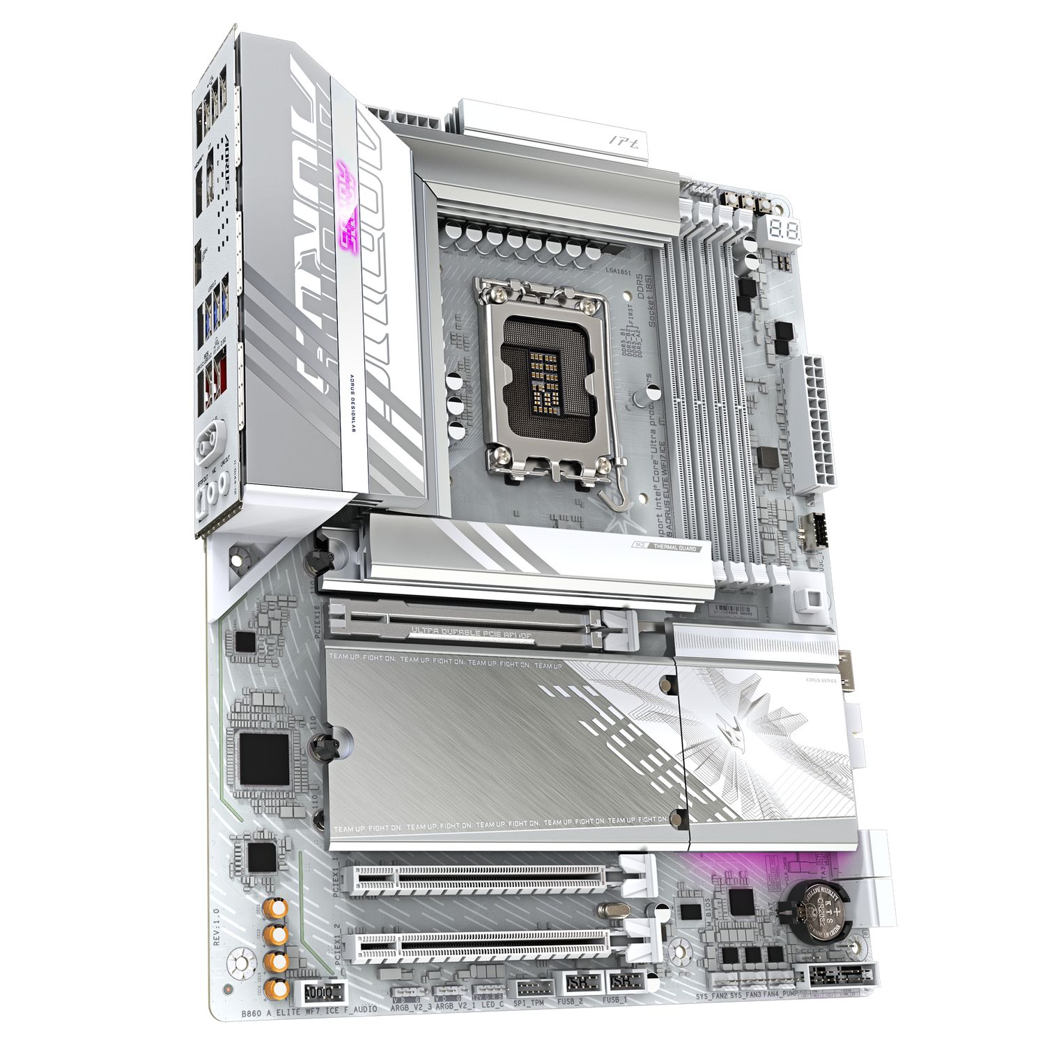 B860 A ELITE WIFI7 ICE, LGA1851, DDR5, BT, ATX, Alb_2