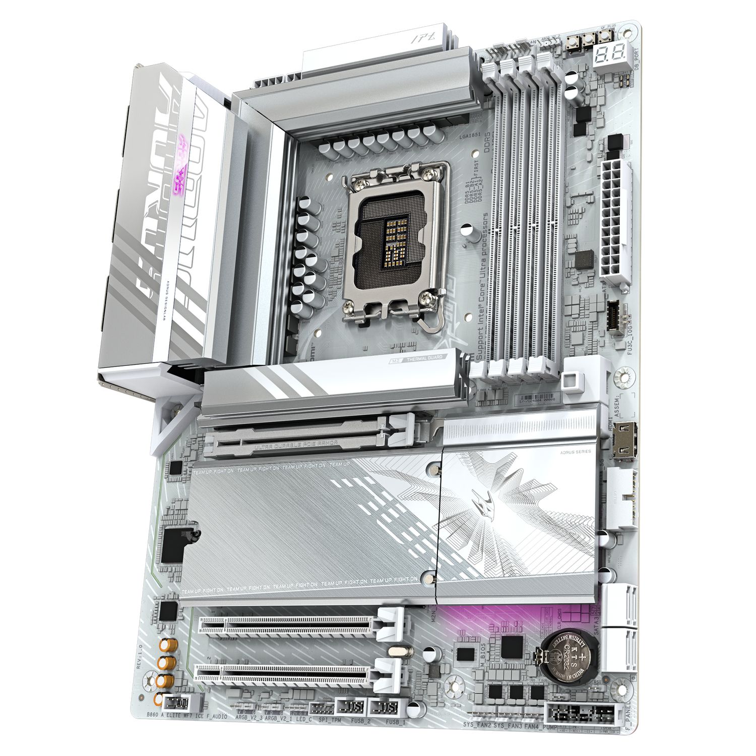 B860 A ELITE WIFI7 ICE, LGA1851, DDR5, BT, ATX, Alb_3