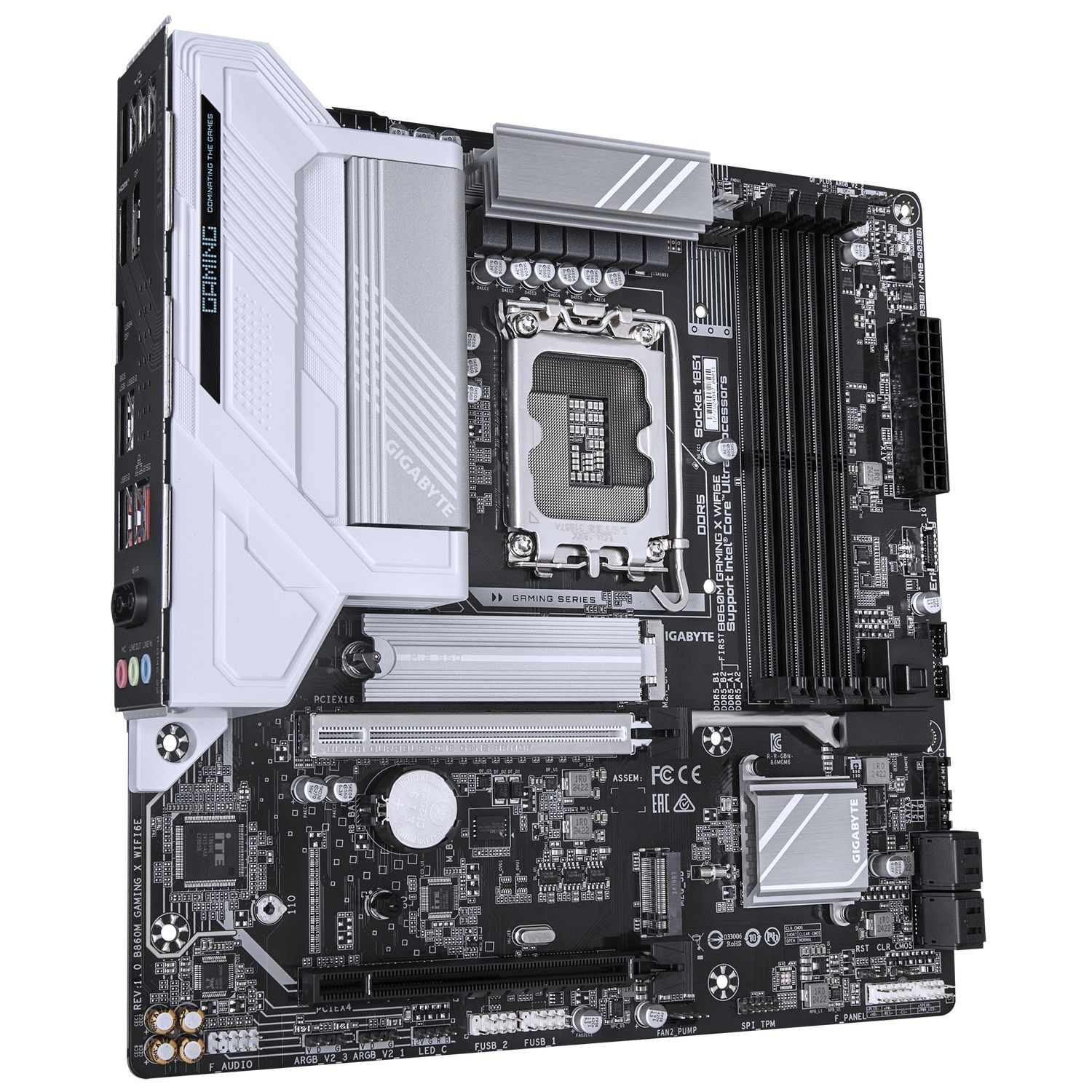 B860M GAMING X WIFI6E, LGA1851, DDR5, BT, mATX, Negru/Alb_2