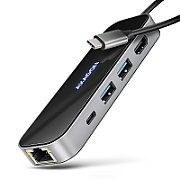 HMC-6GLN, USB-C, USB-A, HDMI, RJ-45, PD 100W