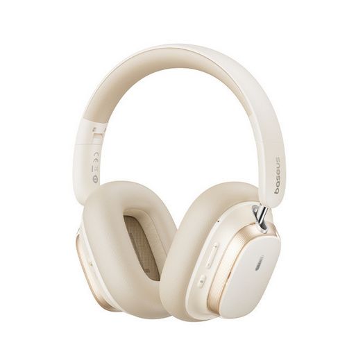 CASTI Baseus Bowie H1s, multimedia, wireless, bluetooth 5.4, microfon pe casca, noise cancelation,Hi-Res Sound, 120h viata baterie, alb  A00075301223-00  (timbru verde 0.18 lei) - 6932172667139