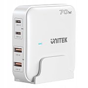 Unitek P1228AWH01-EU GaN Desktop Charger 70W 2xUSB-A 2xUSB-C