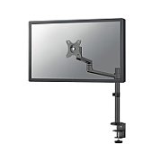 Brat monitor Neomounts DS60-425BL1 pentru display-uri cu diagonale 17 -27 , sistem de prindere VESA 75x75~100x100, greutate maxima suportata 8kg, tilt +90°, -30°, swivel +90°, -90°, rotate +360°, distanta fata de perete 128-459mm inaltime reglabila manual 275-555mm culoare negru. Garantie 5 ani