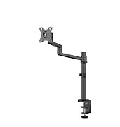 Brat monitor Neomounts DS60-425BL1 pentru display-uri cu diagonale 17 -27 , sistem de prindere VESA 75x75~100x100, greutate maxima suportata 8kg, tilt +90°, -30°, swivel +90°, -90°, rotate +360°, distanta fata de perete 128-459mm inaltime reglabila manual 275-555mm culoare negru. Garantie 5 ani