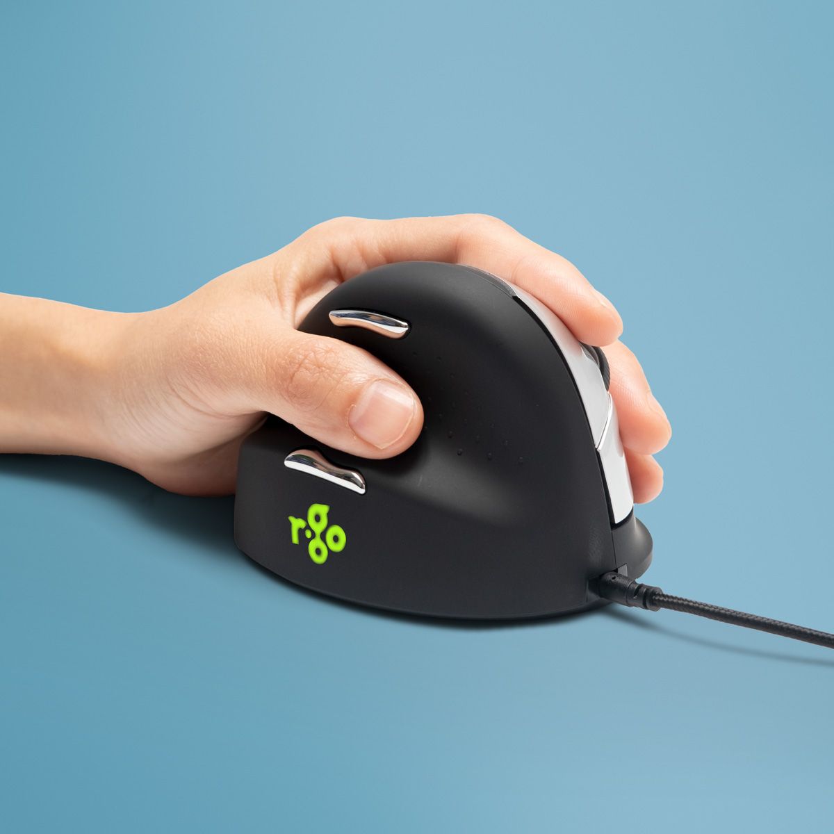 R Go Tools R-Go HE Mouse ergonomic left USB medium black/silver retail