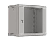 Wall-mounted rack cabinet 19  9U 540x350 grey with glass doors LANBERG (FLAT PACK)