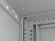 Wall-mounted rack cabinet 19  9U 540x350 grey with glass doors LANBERG (FLAT PACK)