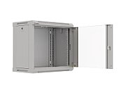Wall-mounted rack cabinet 19  9U 540x350 grey with glass doors LANBERG (FLAT PACK)