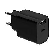 GEMBIRD 2-port universal USB charger A+C 2.4 A black