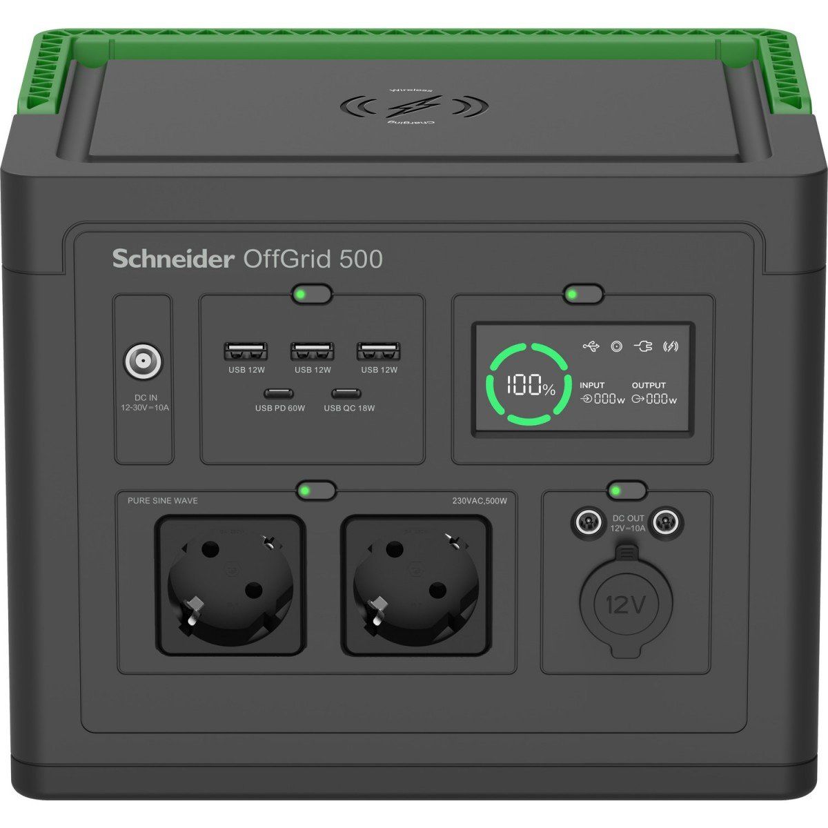 SCHNEIDER OFFGRID PORTABLE PWR/STATION 500 517WH LI-ION 2SCHUKO