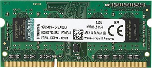 SODIMM KINGSTON, 4 GB DDR3, 1600 MHz, 