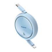 Baseus Free2Pull Expandable USB C to iP Ligtning fast charging cable 1 m 20 W Blue