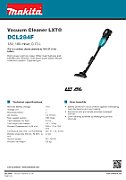 MAKITA. VACUUM CLEANER 18V DCL284FRF CAPSULE