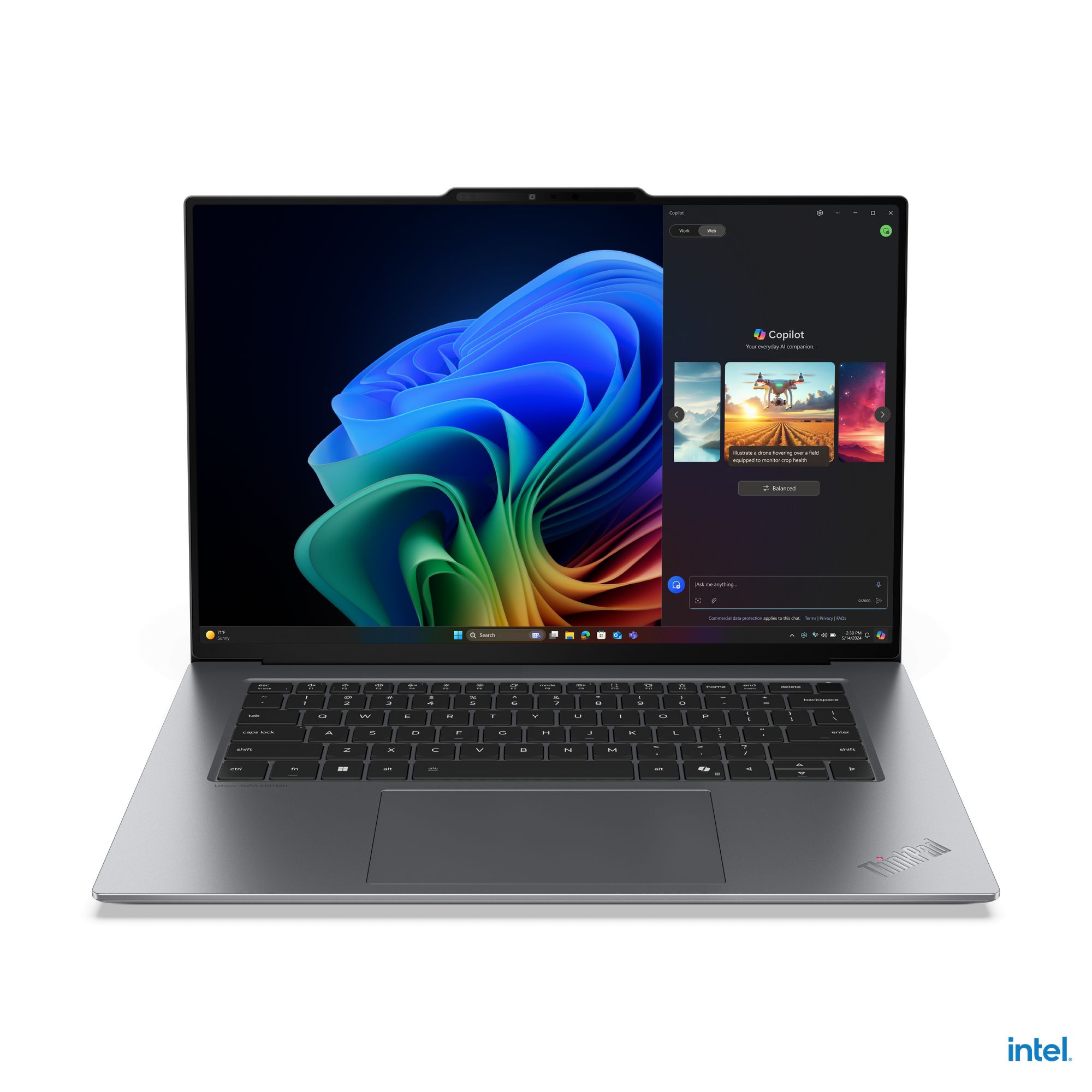 Laptop Lenovo ThinkPad X9-15 Gen 1 21Q6001FRI, 15.3 inch 2880 x 1800, Intel 258V (8 C / 8 T, 2.2 GHz - 4.8 GHz, 12 MB cache, 12 W), 32 GB LPDDR5X, 1TB SSD, Intel Arc Graphics 140V, Windows 11 Pro, Gri